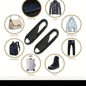 Replacement zipper pull Black New Pick 2 Any Color Or Style